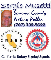 Spanish Mobile Notary Sonoma County California